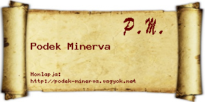 Podek Minerva névjegykártya